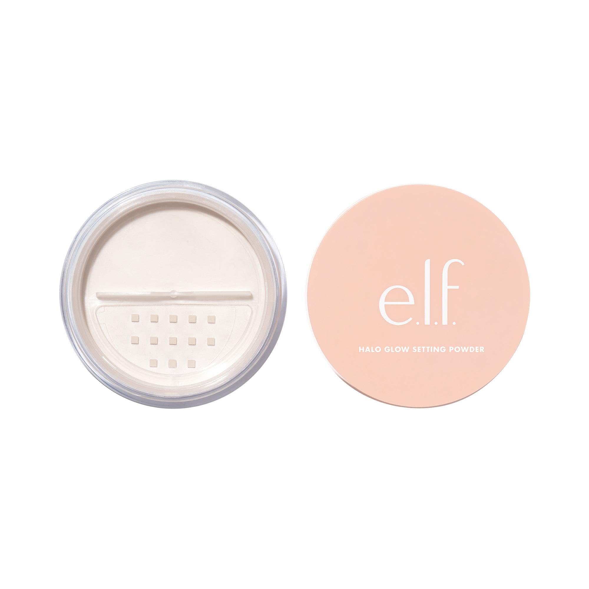 e.l.f., Halo Glow Setting Powder, Silky, Weightless, Blurring, Smooths, Minimizes Pores and Fine Lines, Creates Soft Focus Effect, Light, Semi-Matte Finish, 0.24 Oz