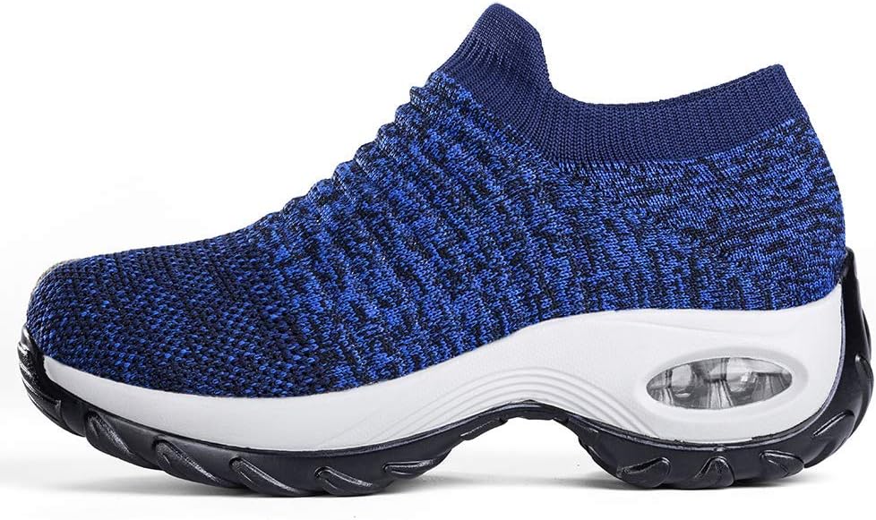 Women's Walking Shoes Sock Sneakers - Mesh Slip On Air Cushion Lady Girls Modern Jazz Dance Easy Shoes Platform Loafers - Image 4