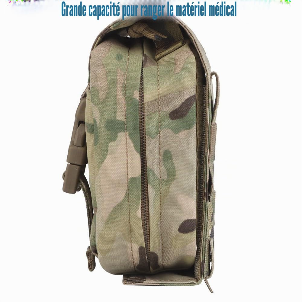 ACEXIER Pochette Tactique IFAK à déploiement Rapide, Pochette de Premiers Soins médicaux, Panneau déchirable Port Quotidien de Survie, sécurité, Sport de Plein air, randonnée, Sac de Chasse