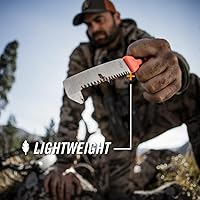 Vista 3 de Gerber Gear Vital Pack - Sierra compacta, hoja de diente de sierra de acero inoxidable para camping, caza y senderismo con funda