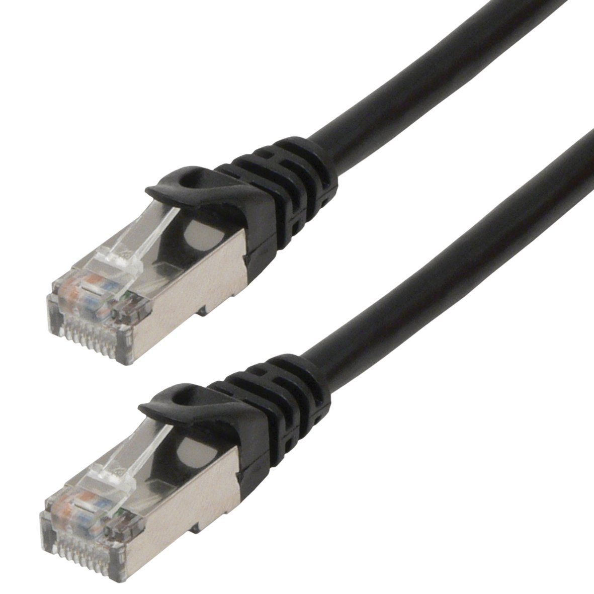 MCL Cordon RJ45 Categorie 6 Blinde couleurs secondaires 20 metres, noir cavo di rete 20 m Nero