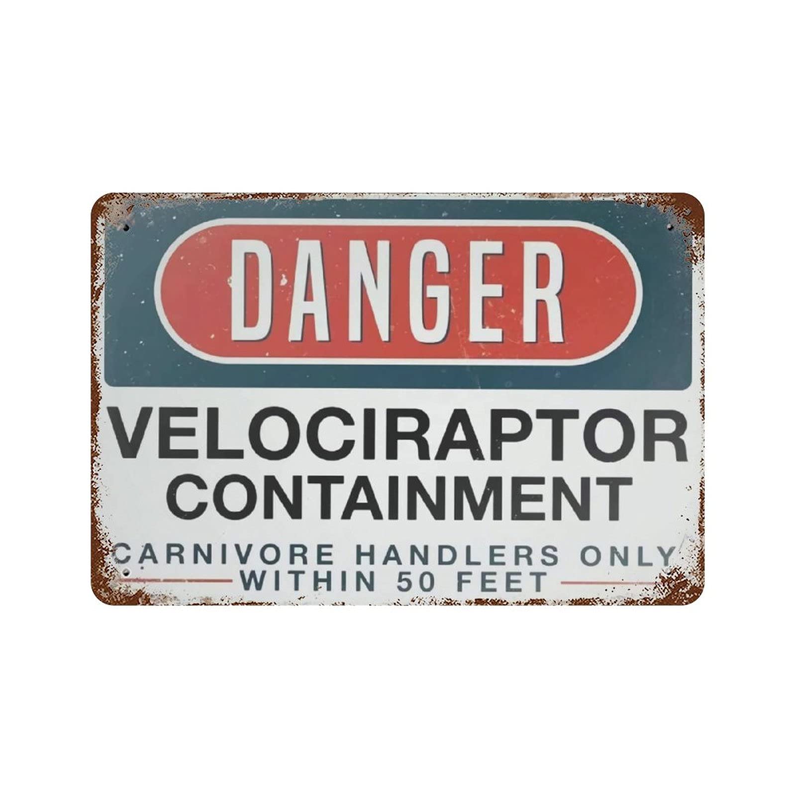 Caution Area Patrolled by Crazy Chicken Vintage Metal Plaque Tin Great Aluminum Sign Wall Decor Poster 11.8"x7.9"