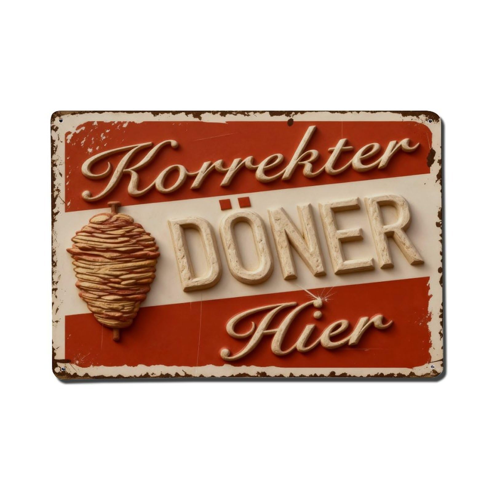 Correct Doner Here Sign Metal Tin Sign Plaque
