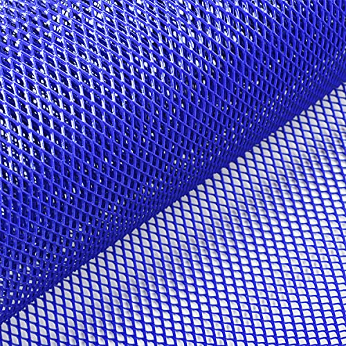 Image of AggAuto Universal 40 inchx13 inch Car Grill Mesh - Aluminum Alloy Automotive Grille Insert Bumper Rhombic Hole 4x8mm, One of the Most Multifunctional Shape Grids Blue