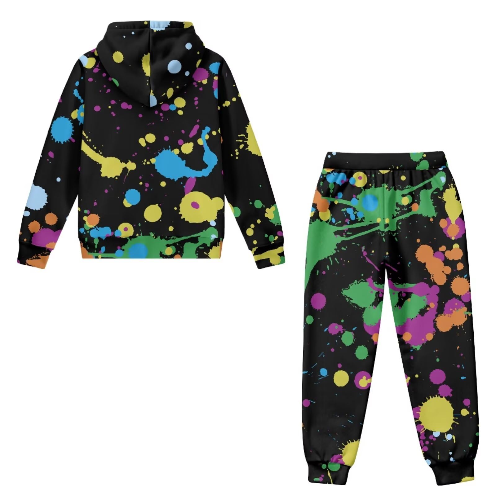 Set da jogging da ragazza 2 pezzi Oufits giacca a maniche lunghe con cappuccio da ragazza felpa sportiva con cappuccio alla moda tuta per bambini 6-15 anni