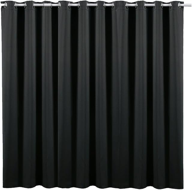 JEMIDI Zasłona zaciemniająca, 1x metalowa zasłona na przelotkach, do salonu, sypialni, biura, zasłona zaciemniająca 245 x 140 cm, 245 x 300 cm