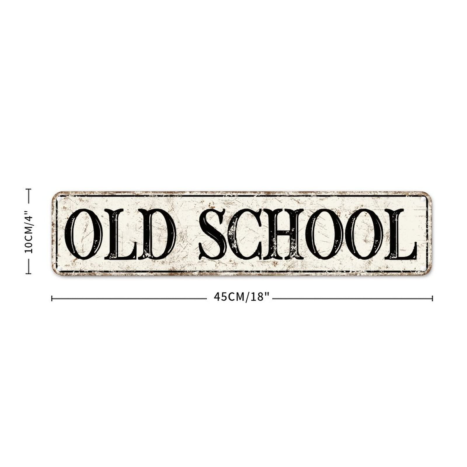 Amazon.com: Old School Vintage Metal Sign Wall Art Old School