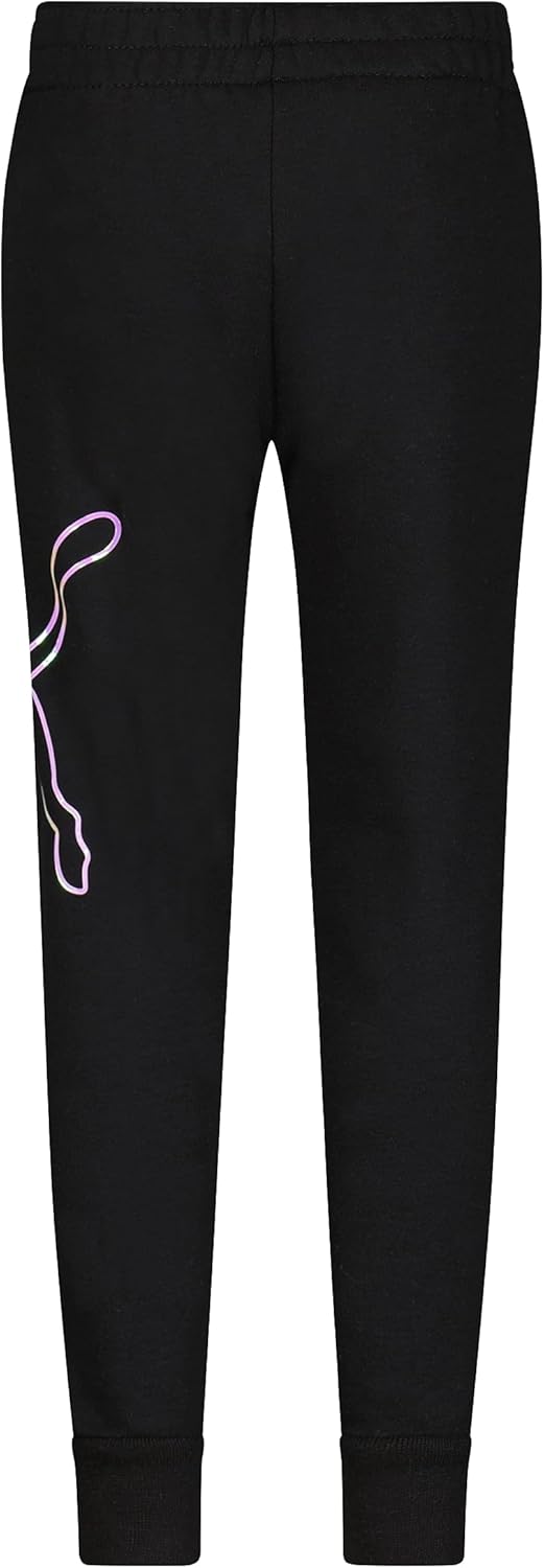 Puma Girls Core Logo Jogger, Fleece Lined, Elastic Waistband, Pull on Pant - Image 4