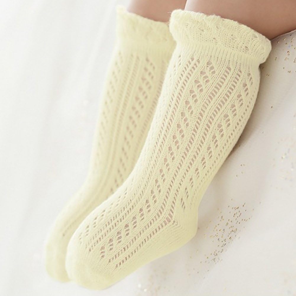 ACTLATI 3 Pairs Baby Girls Boys Knee High Socks Cotton Newborn Knit Stockings for 0-24 Months Infants Toddlers - Image 2