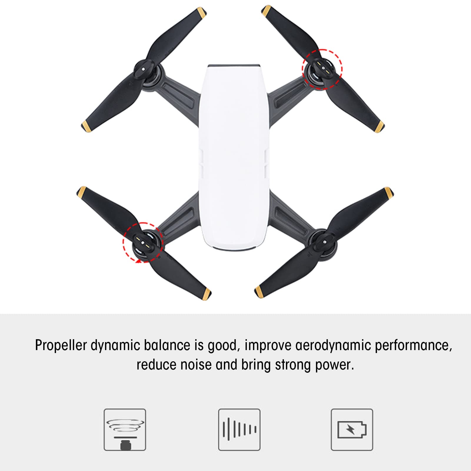 Amazon.co.jp: ブレードプロップセット、DJISpark用の安定した信頼性の 