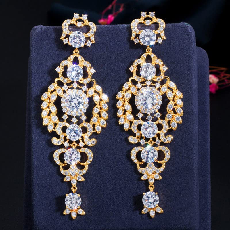 Boucle d'oreille poire zirconium légère qui ne fait pas mal aux oreilles