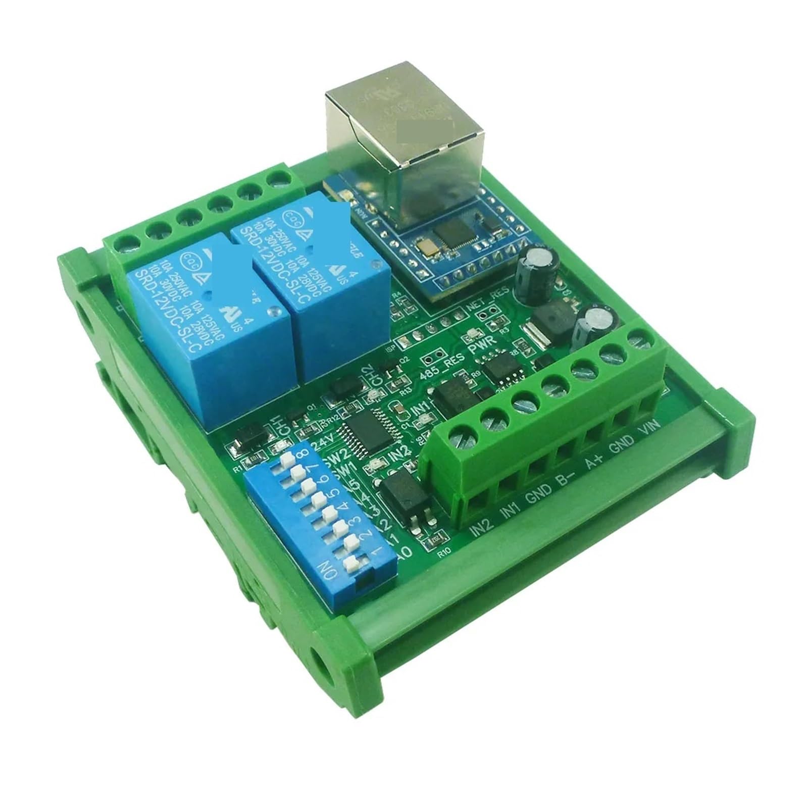 Relais réseau Ethernet RS485 Modbus LAN RJ45 24V 1 canal