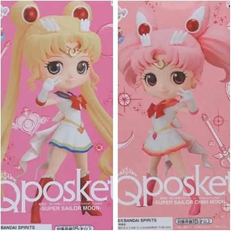 Amazon 込 セーラームーン Eternal Q Posket フィギュア スーパーセーラームーン ちびムーン A セット Super Sailor Moon Chibi ちびうさ フィギュア ドール 通販