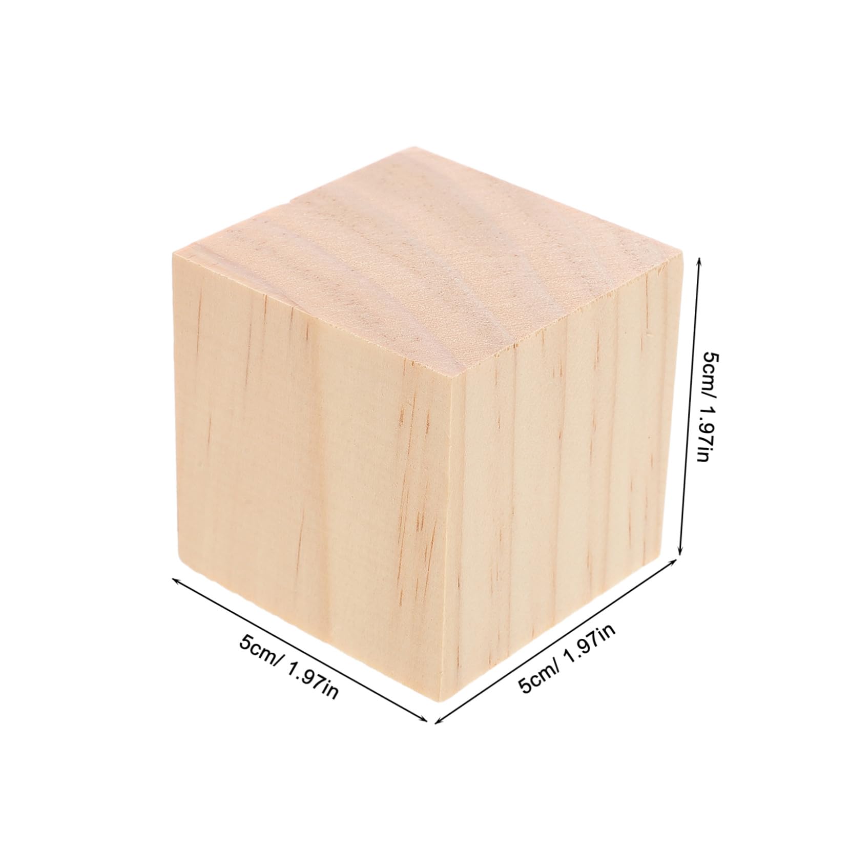 Cubos de Madera sin Terminar 20 Piezas 5cm para Niños