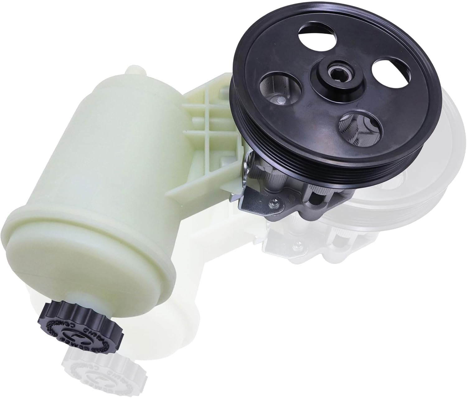 Power Steering Pump with 6-Groove Pulley & Reservoir, 68069903AB, 68069903AC, 97240M Compatible with Dodge Ram 1500 2011 2012 5.7L