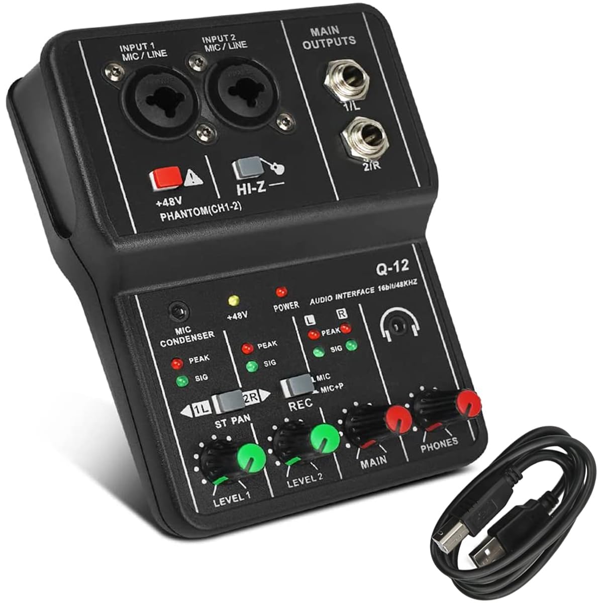 DEVICE OF URBAN INFOTECH Professional Audio Mixer 2 Channels Audio