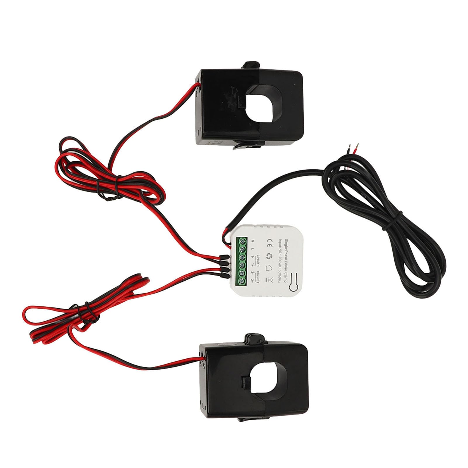 Contatore di Energia Intelligente Monofase con Sensore A Pinza CT 300 A - Monitoraggio Remoto per App Smart Life, Adatto per Proprietari di Impianti Solari Fotovoltaici