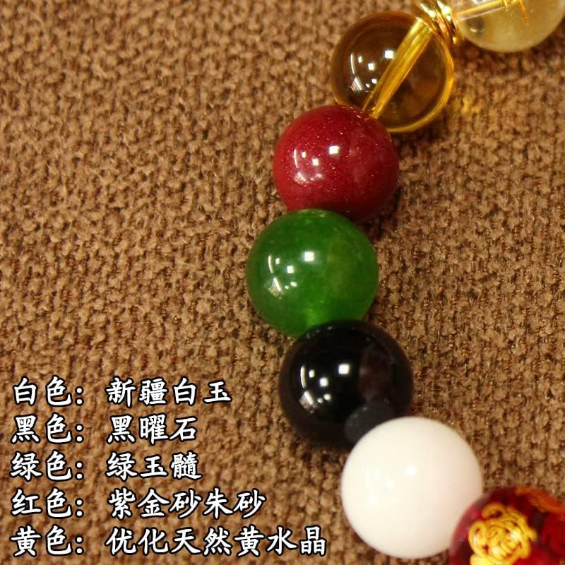 Taoist Supplies Amulet Exorcism Bringing Good Luck Mascot Decoration Pendant 三合生肖五行转运手串 三合吉祥物手链（1Pcs 三合五行手串（1Pcs 虎、马、狗）