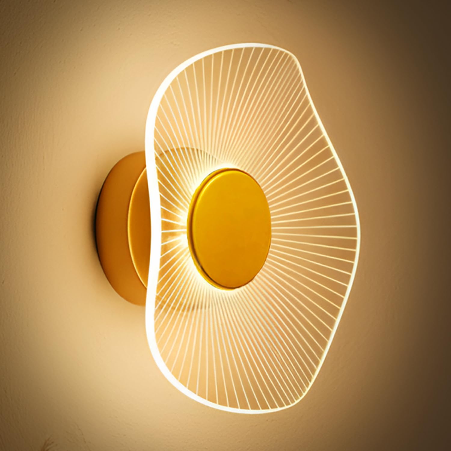 Luxury Diamond Wall Light - Antique Gold LED -10