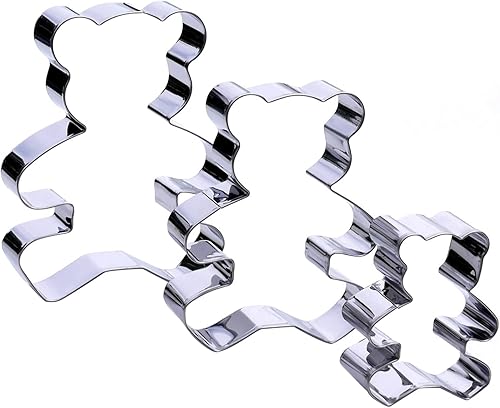 Miniatura 1 de Juego de cortador de galletas de oso de peluche, utensilios de cocina afilados y de acero inoxidable, un ajuste divertido para sándwiches,