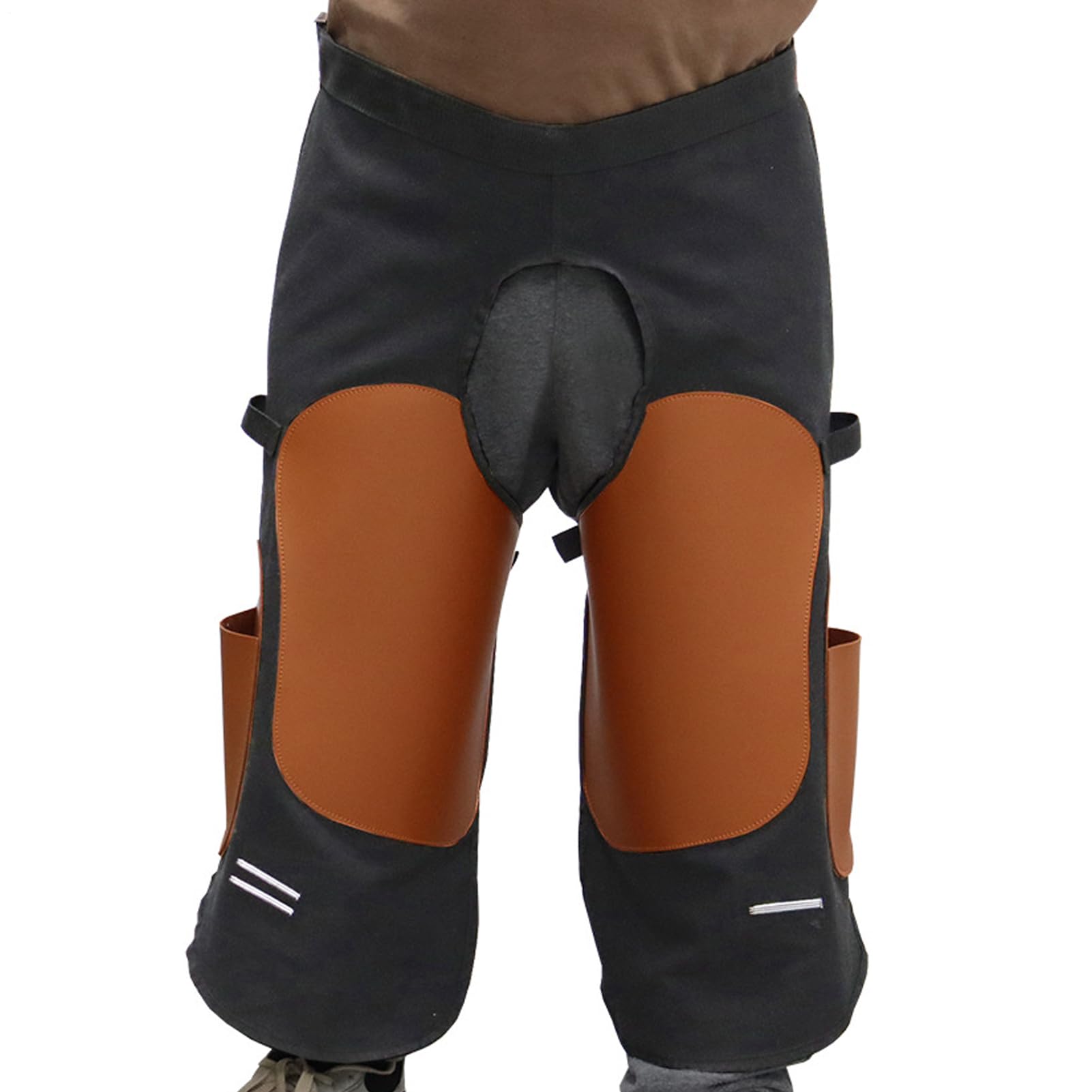 Grembiule Equestre Pantaloni Regolabili Heavy-Duty Con 2 Tasche Per | Grembiule In Pelle Da Maniscalco per Carpentiere Meccanico Addetto ai Macchinari Vigile