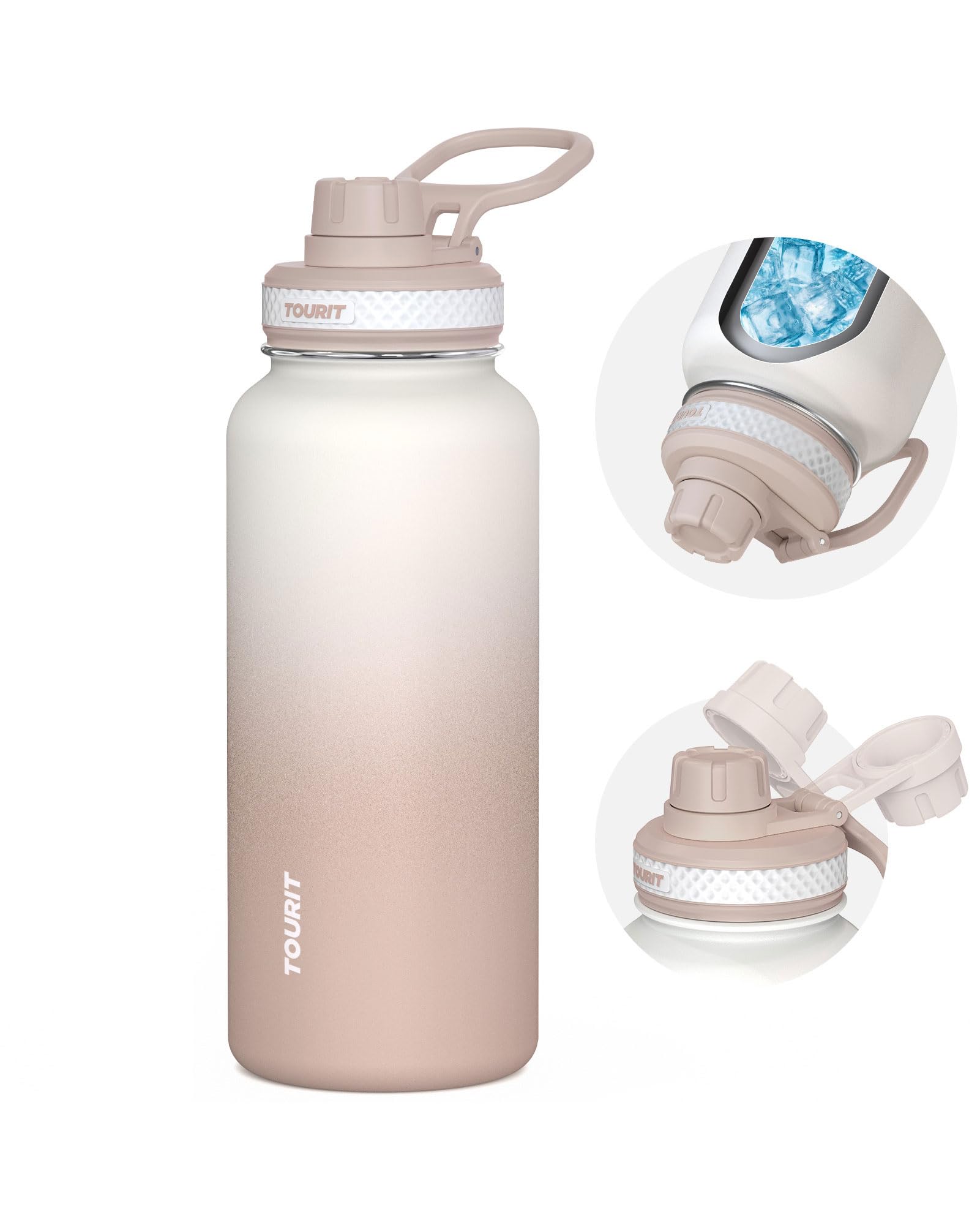 TOURIT 32 oz Insulated Water Bottle Light Khaki