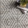 nuLOOM Alden Textured Diamonds Area Rug, 4x6, Dark Grey