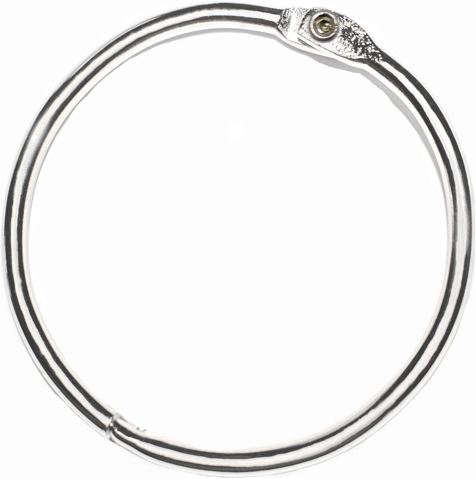 3 Inch (12 Pack) Book Binder Rings, Office Loose Leaf Ring, Nickel Plated Steel Binder Rings, Keychain Key Rings, Metal Book Rings, Silver