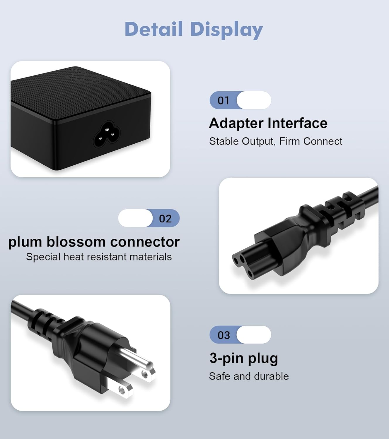 USB C Laptop Charger 100W, USB-C Charger PD Fast Charging for Asus ROG Flow Acer HP Lenovo ThinkPad MacBook Computer Tablet Chargers Adapter Type C Cord Power Supply fit 15W 45W 27W 65W 100W image 4 of 7 B07QCRJXV5