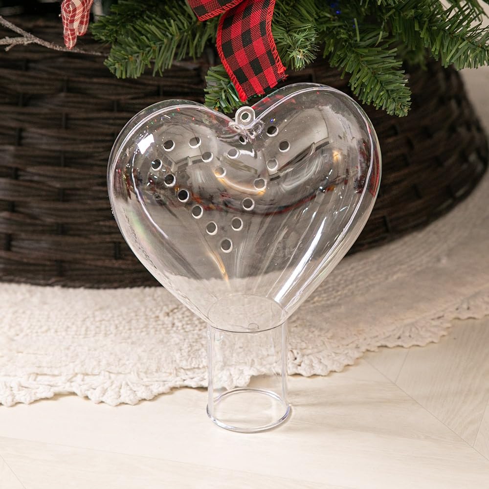 Oasis Acrylic Heart Shape Ball Multipurpose for Gift-Hamper Packaging, Home Decoration, & Flower Bouquet Wrapping, Clear Size-20x29cm, Pack of 1-image-11