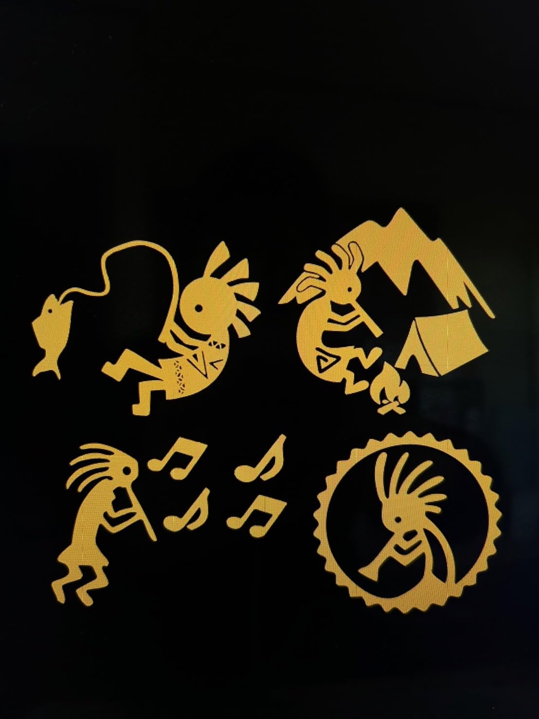 Amazon.co.jp: 4枚組 ココペリ オレンジ STICKER JAPAN 各約長辺11 