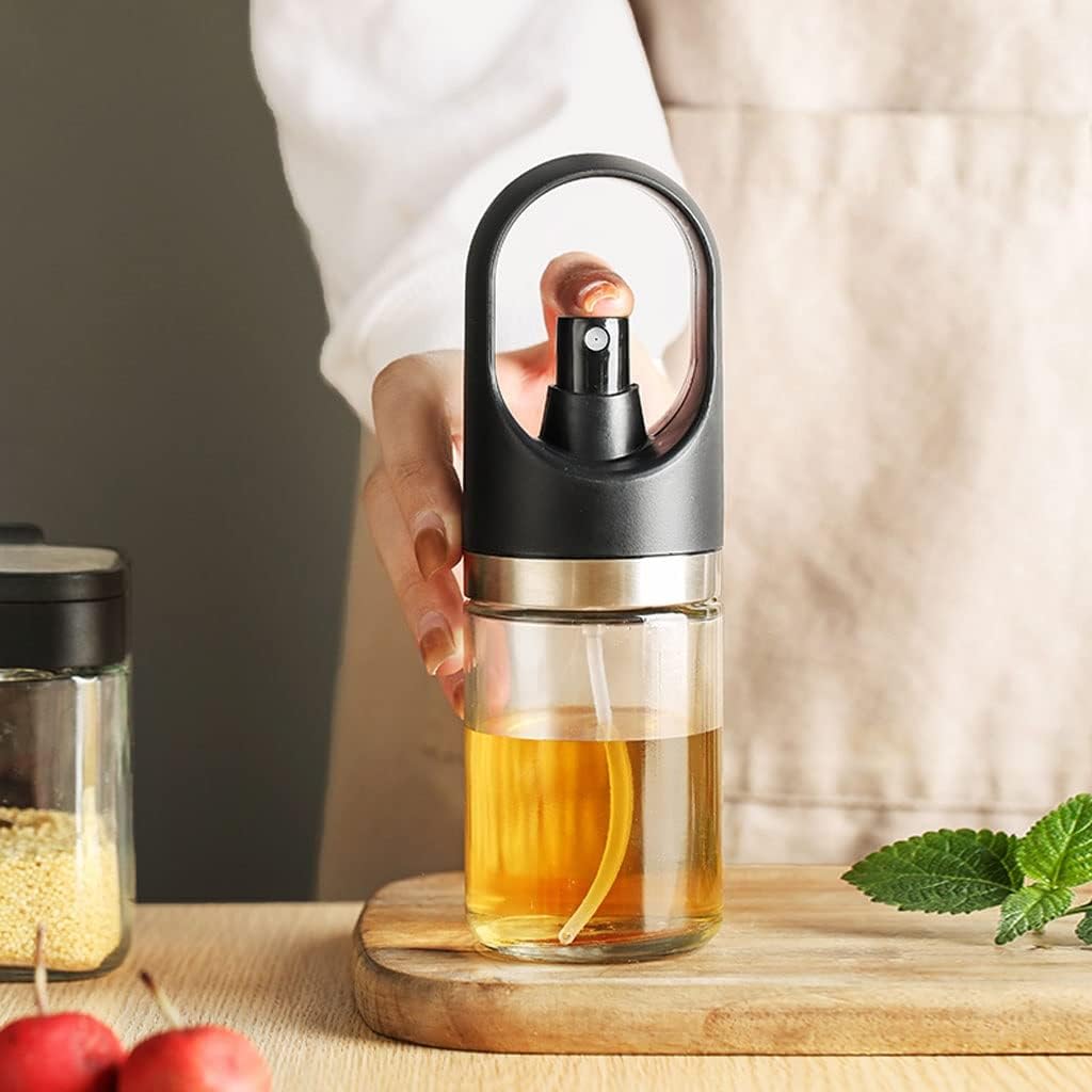 Push-type Fuel Injector Seasoning Bottle Dust-proof and Oil-control Large-caliber Barbecue Sprayer Oil Spray Bottle(D)