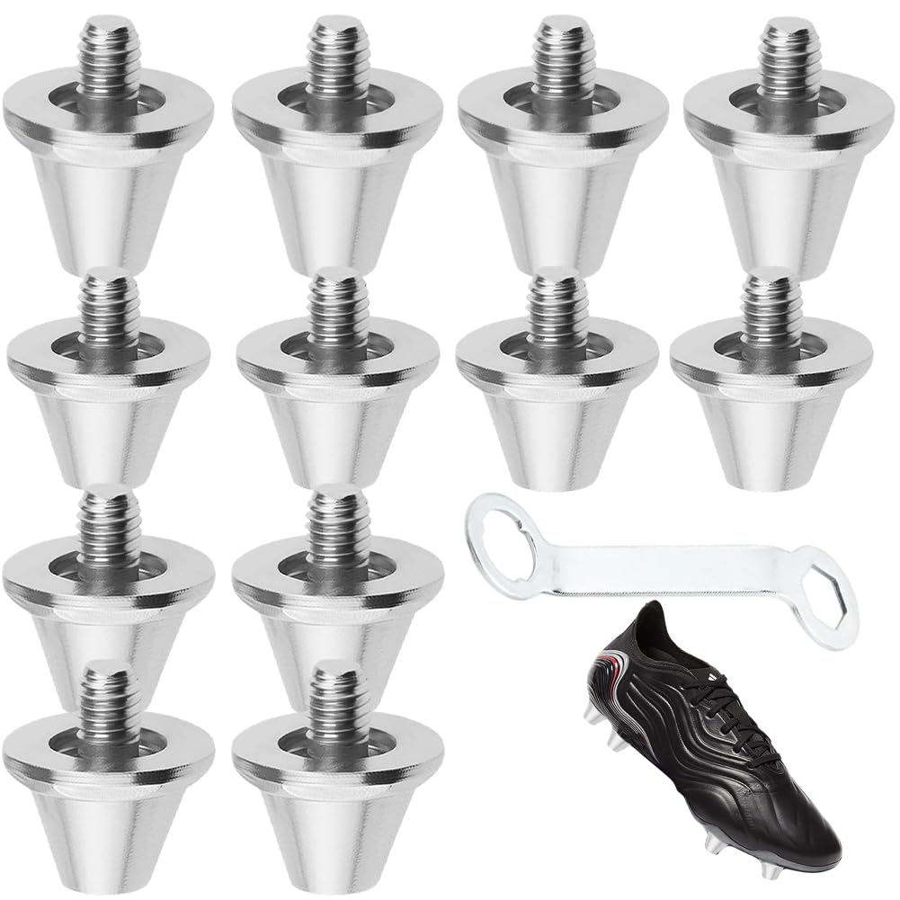 Lot de 12 crampons à vis M5 (5 mm) – Crampons de rechange universels en nylon et métal, antidérapants et stables, idéaux pour chaussures de football avec filetage M5, pour pelouse et gazon artificiel