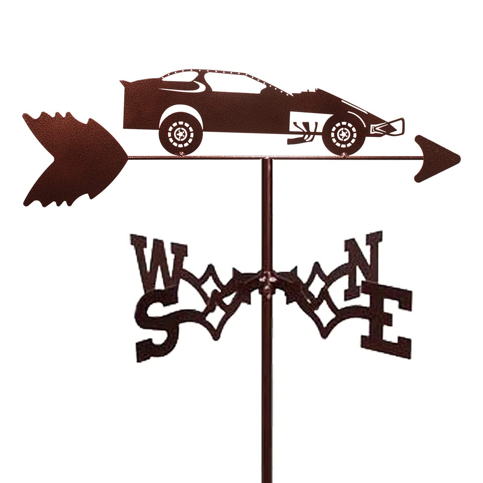 TAXXII Weather Vane Wind Animals Farm Retro Courtyard Metal Direction Indicator Indictor Outdoor Sheds Iron Yard Roof Barns Decoion Ind-Racing