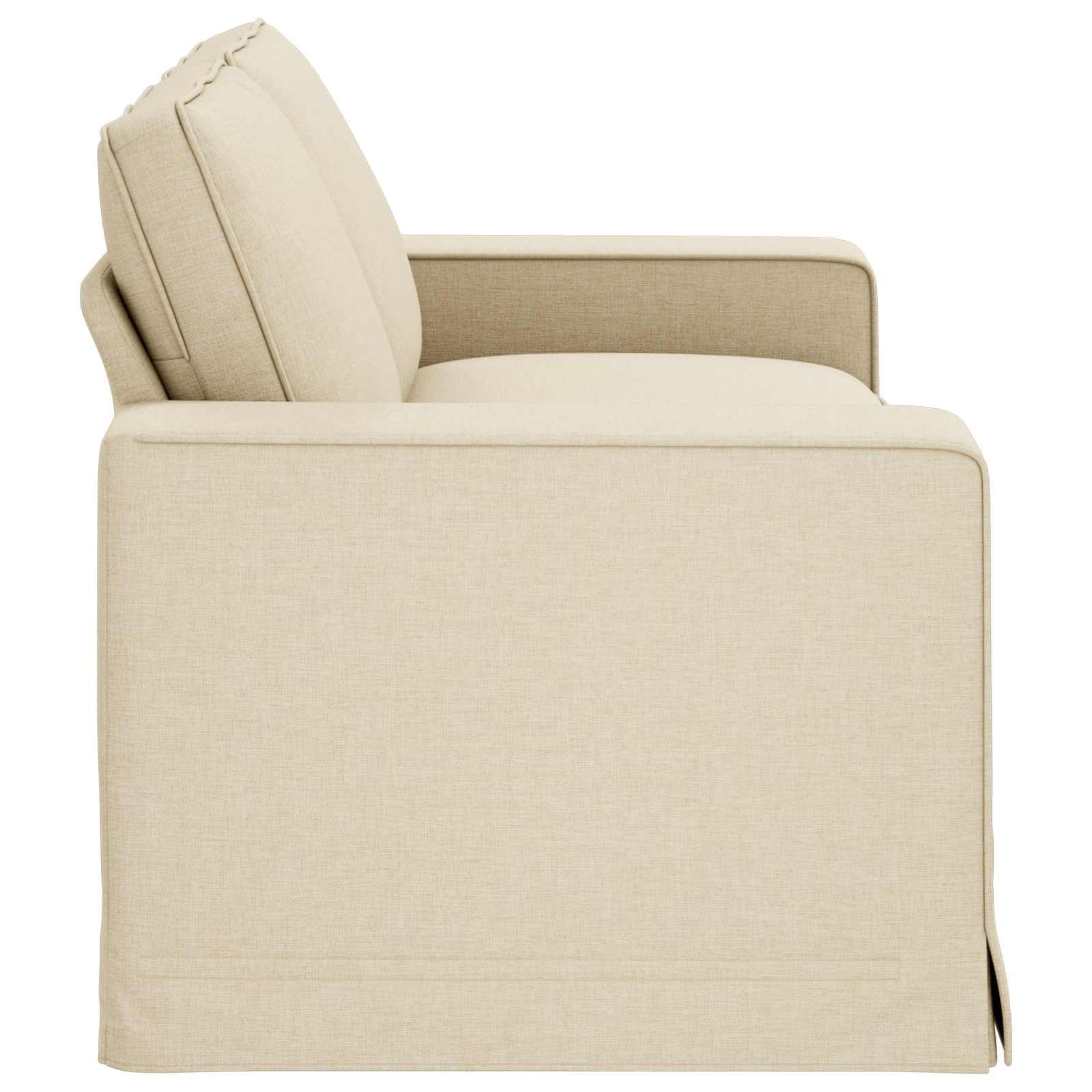 Canapé modulaire en tissu 2 places Crème 182 x 80 x 82 cm
