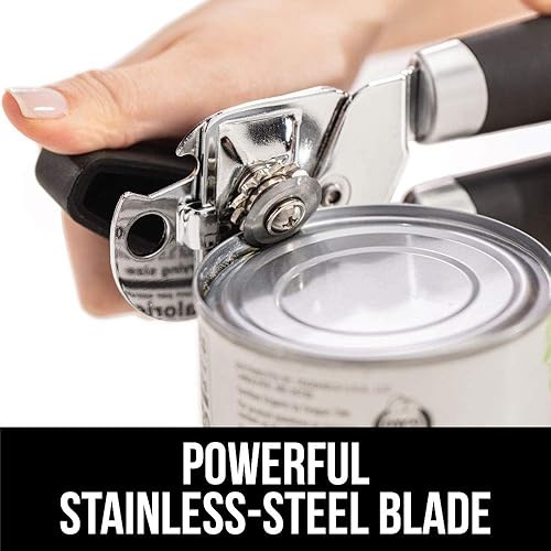 Miniatura 9 de Gorilla Grip Juego de 2 pinzas de silicona y abrelatas manual, pinzas de silicona de 9 y 12 pulgadas, abrelatas incluye abridor de botellas