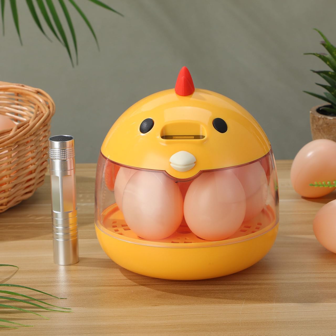Abaodam Incubators for Hatching Eggs, Small Chicken Egg Incubator with Automatic Temperature Control & 360° View, Portable Type-C Hatcher for Quail, Parrot, Duck, Poultry, Ideal for Kids Science