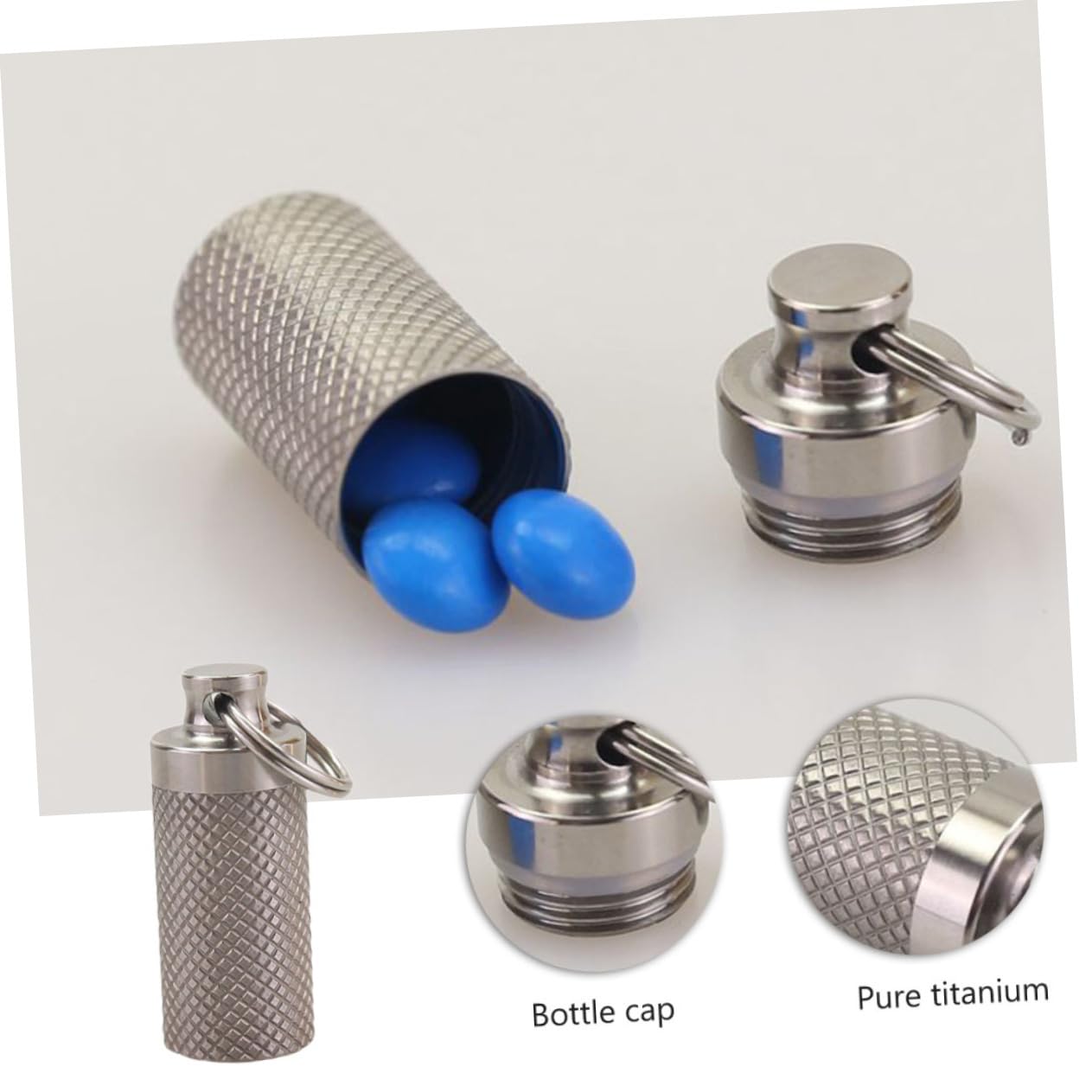 minkissy 6stücke Tragbare Wasserdichte Pillenflaschen Aus Metall Kompakte Tablettendose Für Unterwegs Für Reisen Outdoor-aktivitäten Und Tägliche Verwendung