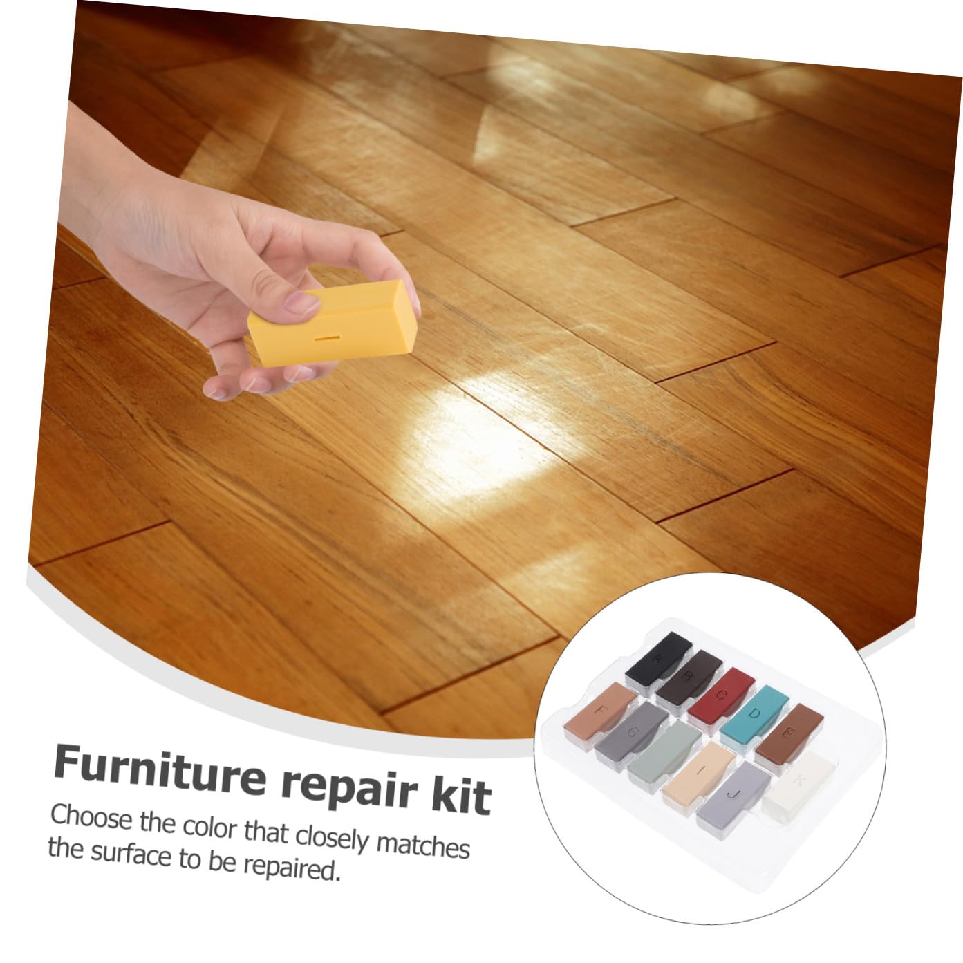 Kit Riparazione Parquet e Laminato in Cera per Graffi | Uso Domestico per Superfici Varie, Accessori Riscaldatore, Portatile e Resistente All'usura