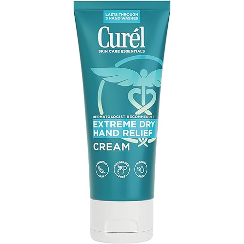 Curel Extreme Dry Hand Relief, Dermatologist Recommended, Long-Lasting Cream For Dry Hands, Paraben Free, Fragrance-Free Hand Lotion, 3 Oz