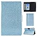Produktbild Nadoli PU Leder Glitzer Hülle für Kindle Fire HD 10 10.1 Zoll 2019/2017/2015,Full Body Brieftasche Slim Schutzhülle Magnetisch Flip Ständer Schale Smart Auto Schlaf/Wachen,Blau