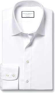 Bügelfreies Classic Fit Twill-Hemd in Weiß