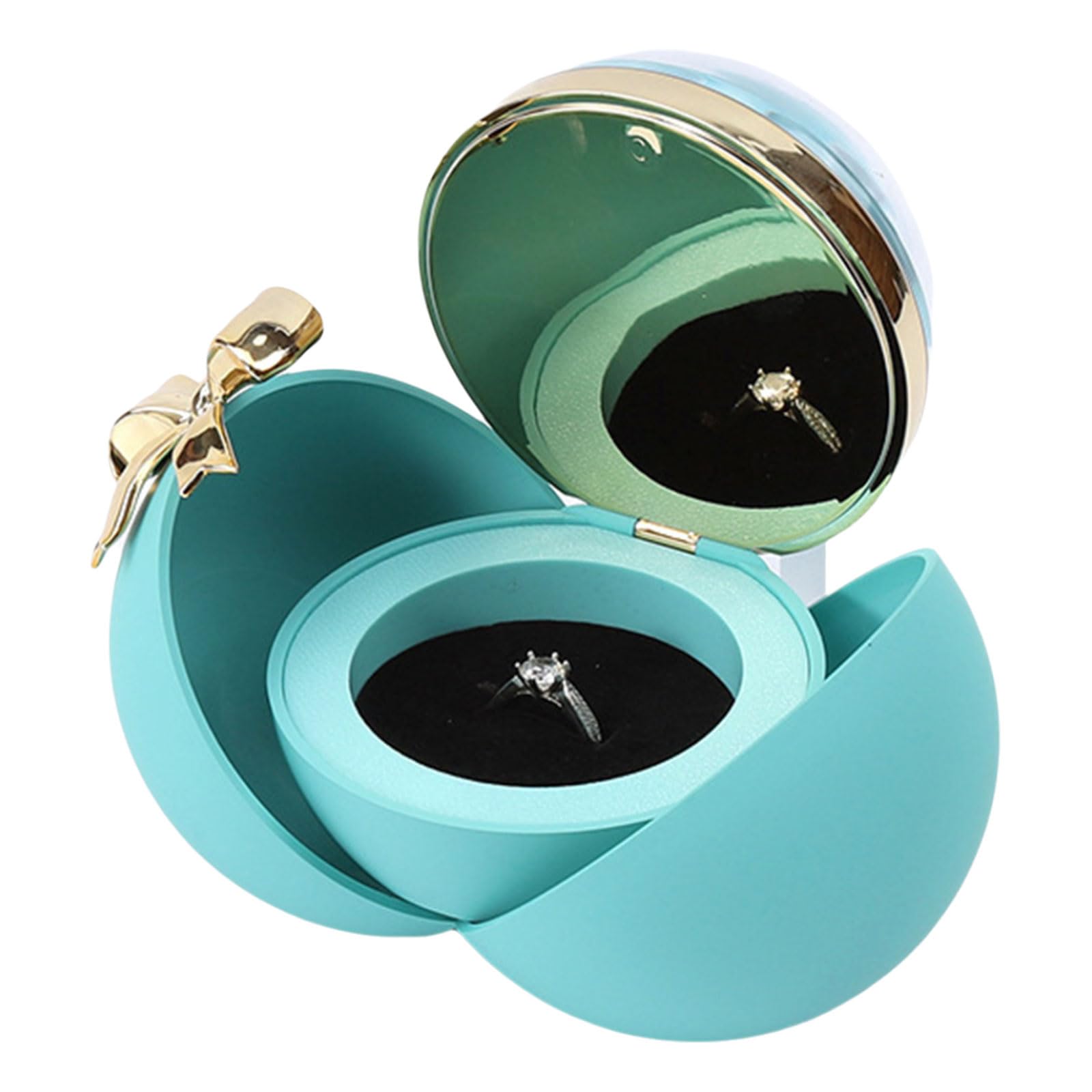 Tsophreniq Rose Flower Rings Box Sphere Shape Container Perfect for Engagements Proposals Weddings and Special Occasions Rings Box