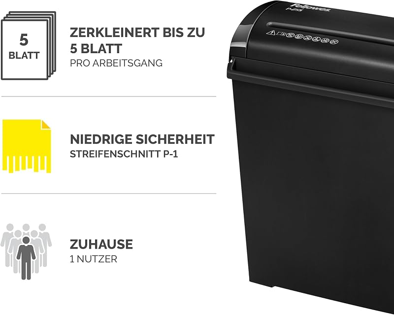 Fellowes PowerShred P-25s szalagvágó személyes iratmegsemmisítő