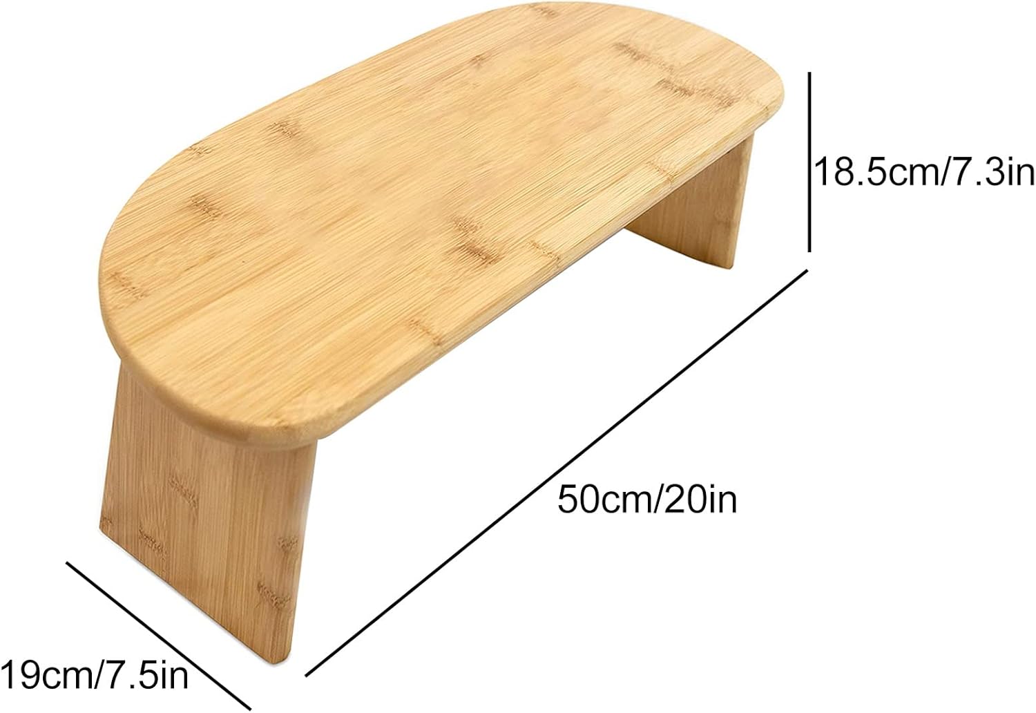 Bamboo Meditation Bench, Handmade Eco Friendly Wooden Kneeling Ergonomic Yoga Stool, Yoga, Prayer, 20x7.5x7.3 inch