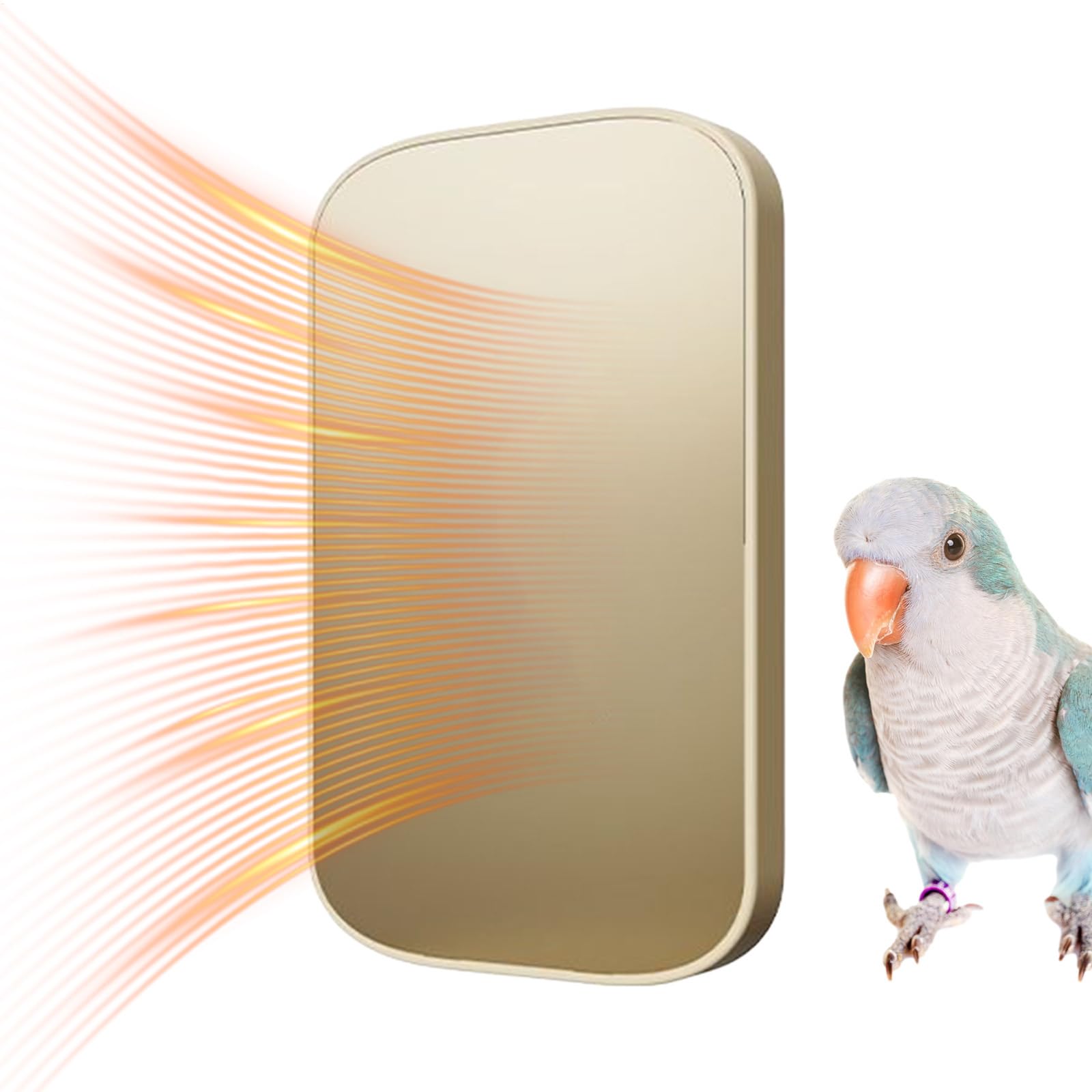 Woalopted Electric Bird Cage Heater, Cage Heater with Perch, Antibrew Terrarium Accessories, Safe Heating Plate, Energy Saving for Small Animals, Indoor Night
