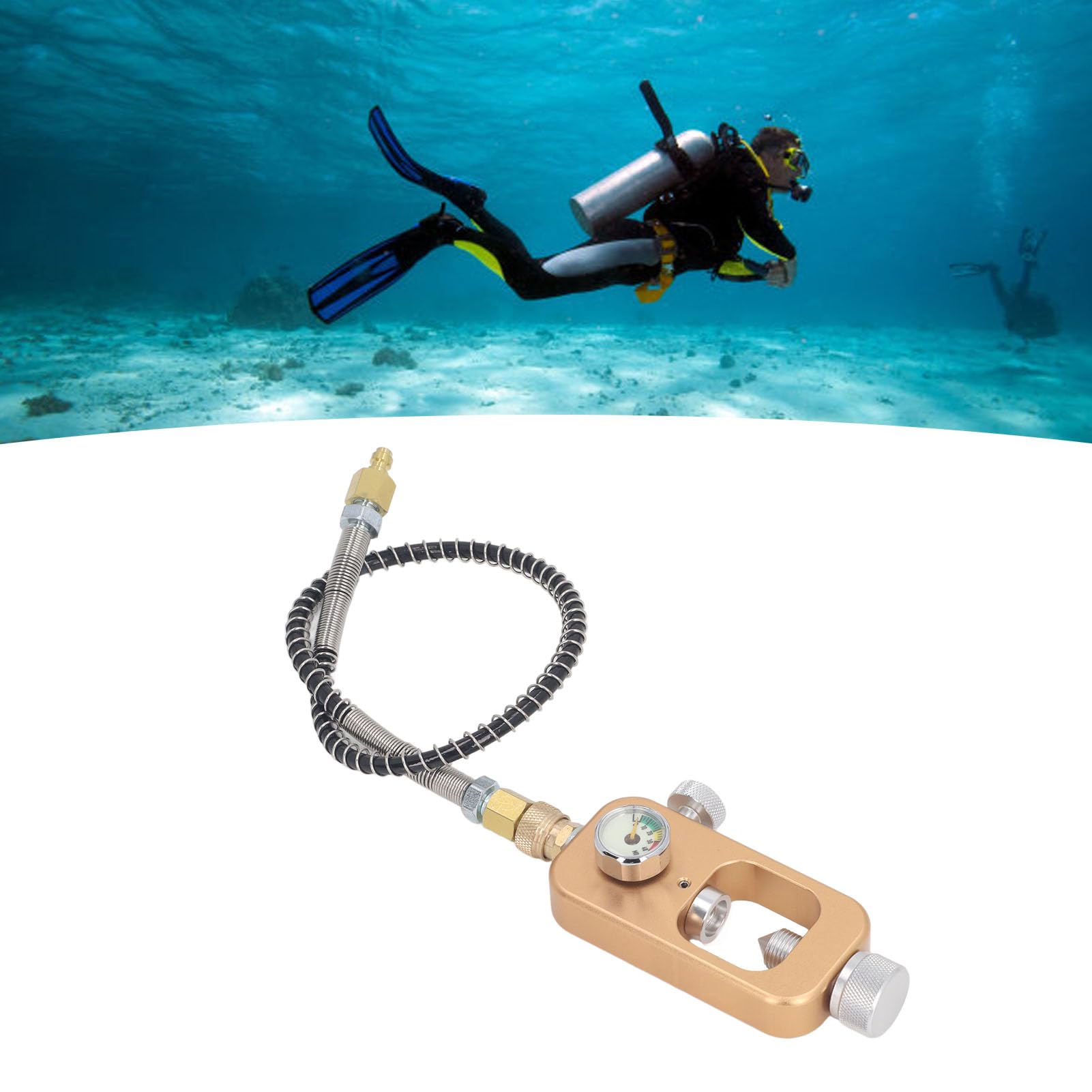 Adaptateur de Valve de Plongée DIN avec Tuyau Station de Remplissage de Plongée DIN Adaptateur de Station de Remplissage 4500Psi Système de Remplissage de Réservoir HPA pour