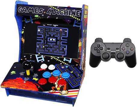 Arcade Games Machine Mini Tabletop Retro Gaming Console Cabinet with 3303 Built-In Classic Games, 10.1  Screen and Multiplayer Controller for 2 Player Gaming Bundle