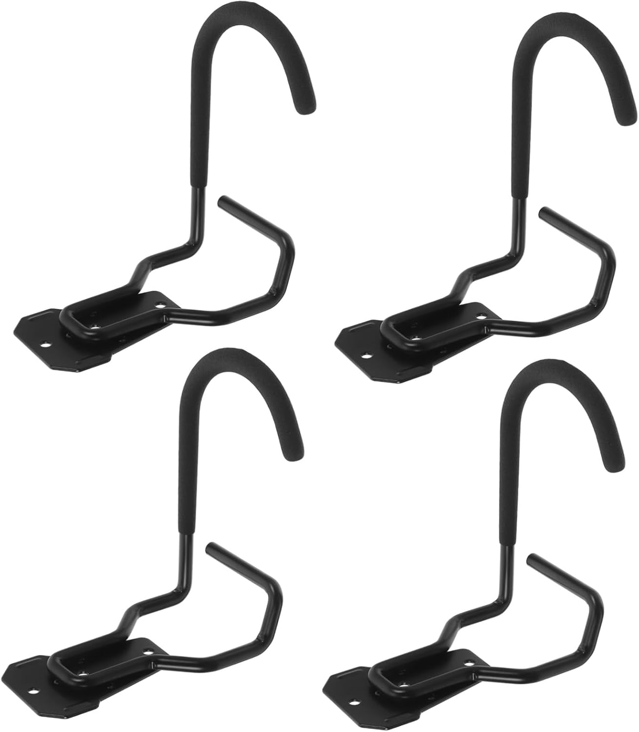 VILLCASE 4pcs Heavy Duty Storage Hooks Wall Mount Bike Rack for Garage Organization Space Saving Design Easy to Install Hangers for Tools and