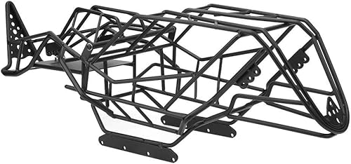 Miniatura 5 de Dilwe Marco de jaula enrollable para automóvil a control remoto, marco de metal, cubierta de chasis para Axial Wraith a escala 110, modelo de